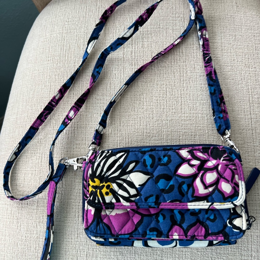 New Vera Bradley wallet with long strap.